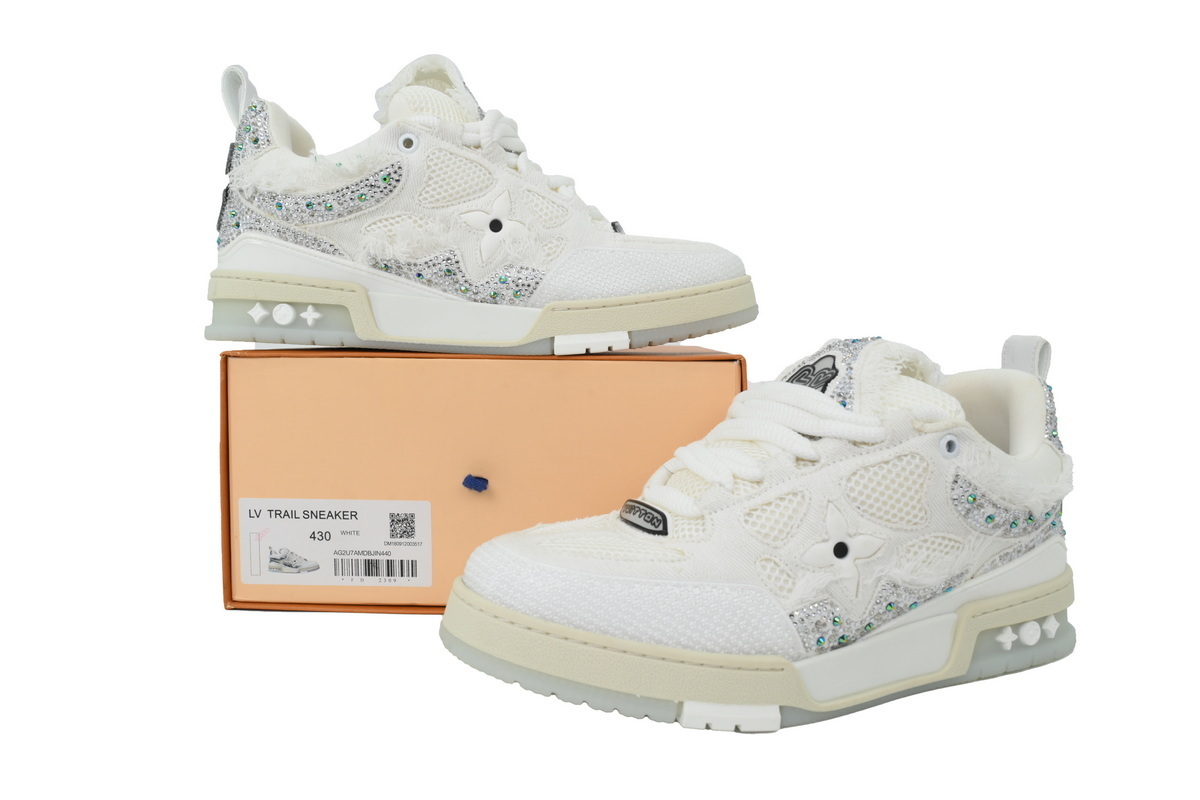 PK LOUIS VUITTON SK8 Silver White Diamond