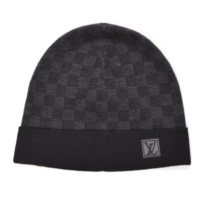 Louis Vuitton Wool Hat Beanie Black 01
