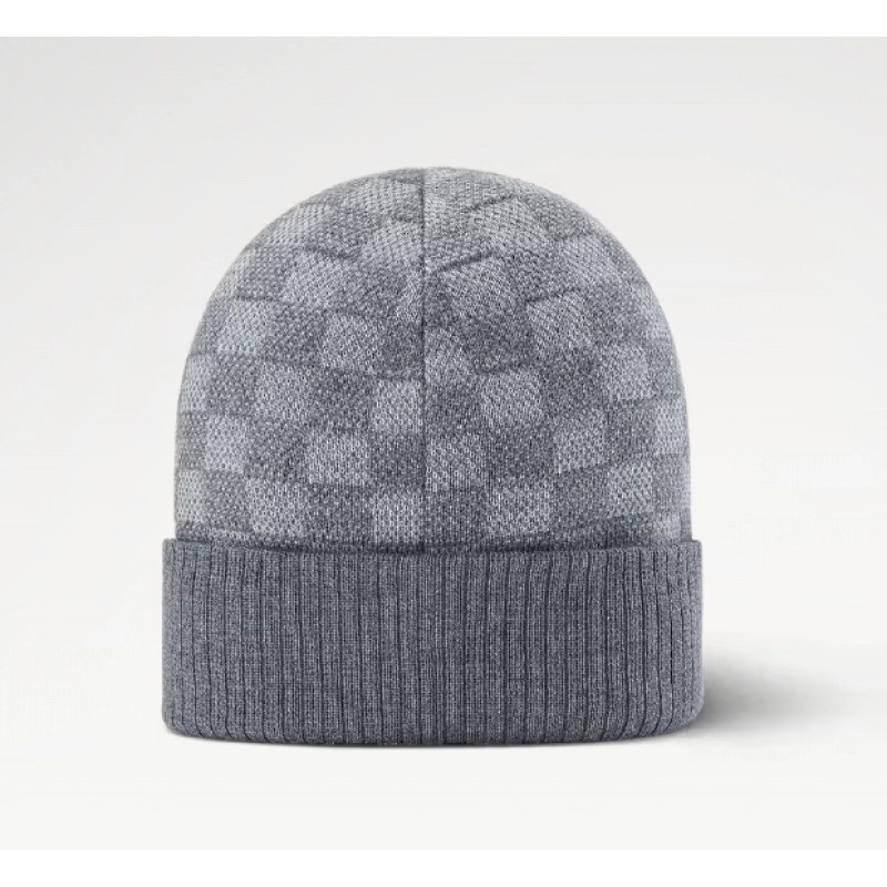 Louis Vuitton Wool Hat Beanie Grey1