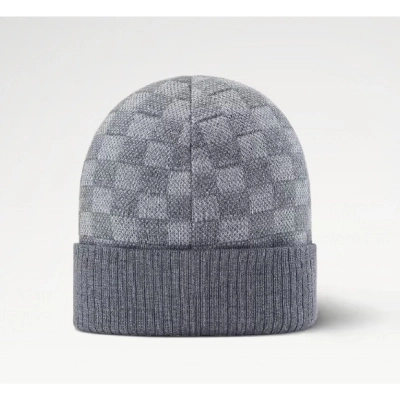 Louis Vuitton Wool Hat Beanie Grey1 02