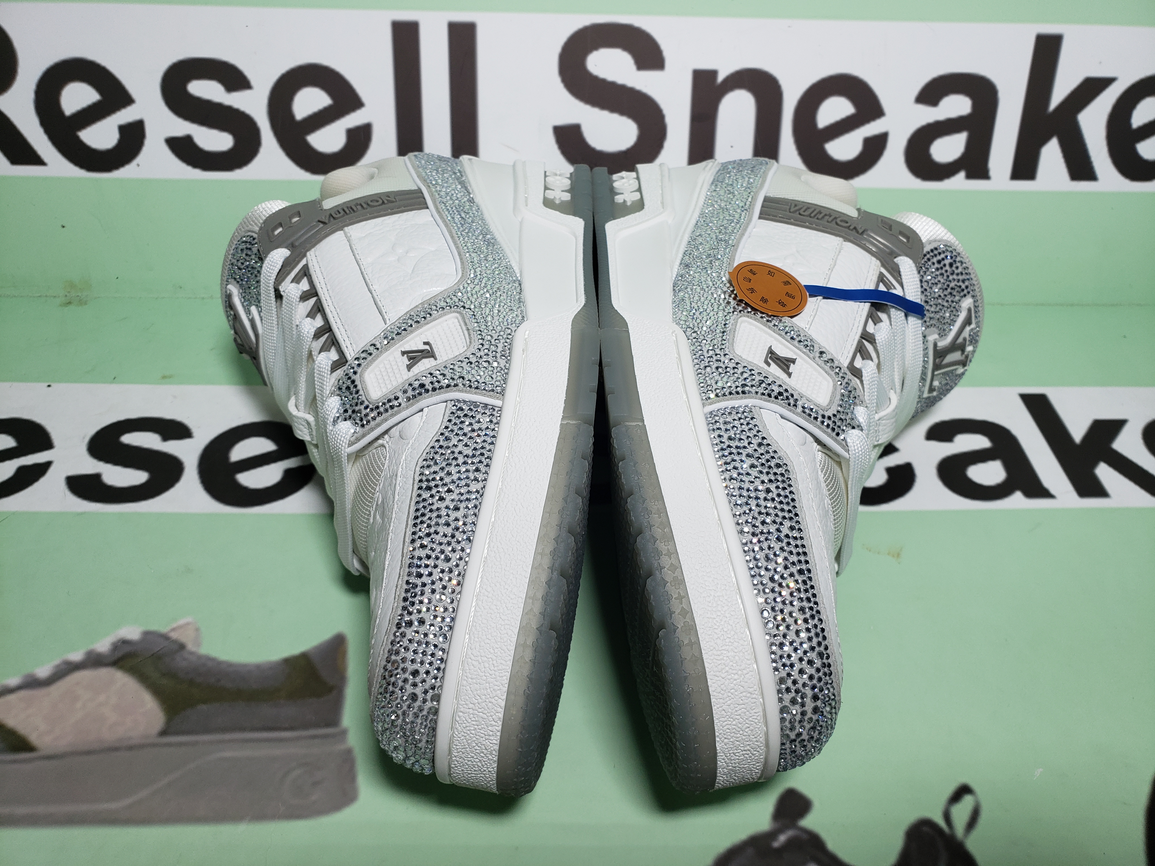 PK LOUIS VUITTON Trainer Grey white Diamond