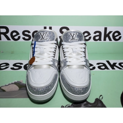 PK LOUIS VUITTON Trainer Grey white Diamond 02