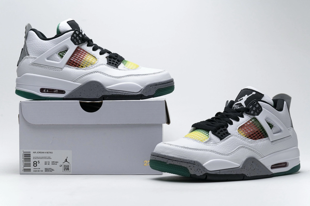 Jordan 4 Retro Lucid Green Rasta (W)