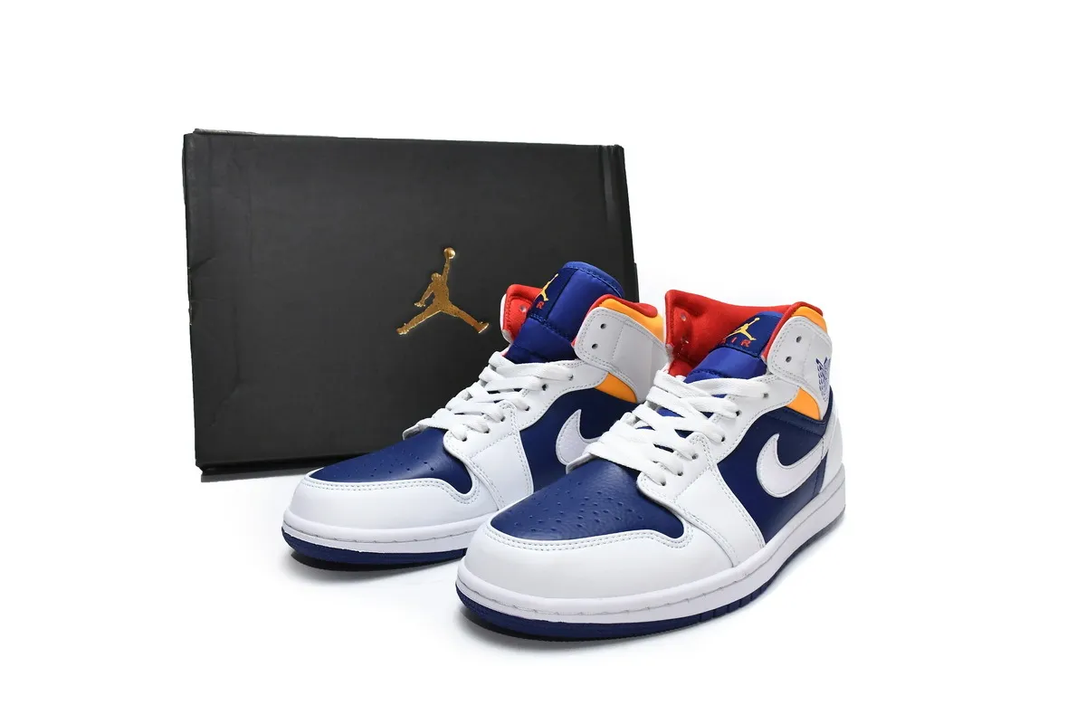 Jordan 1 Mid Royal Blue Laser Orange