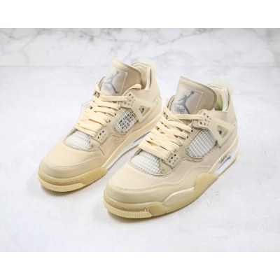 OFF White x Air Jordan 4 Sail 02