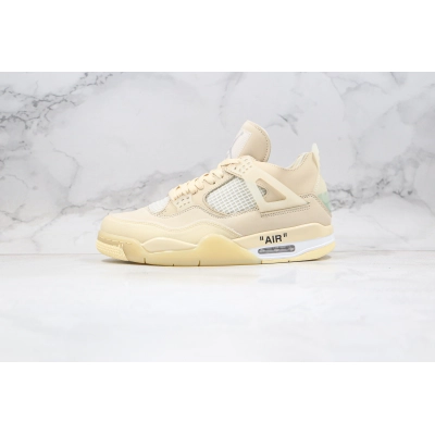 OFF White x Air Jordan 4 Sail 01