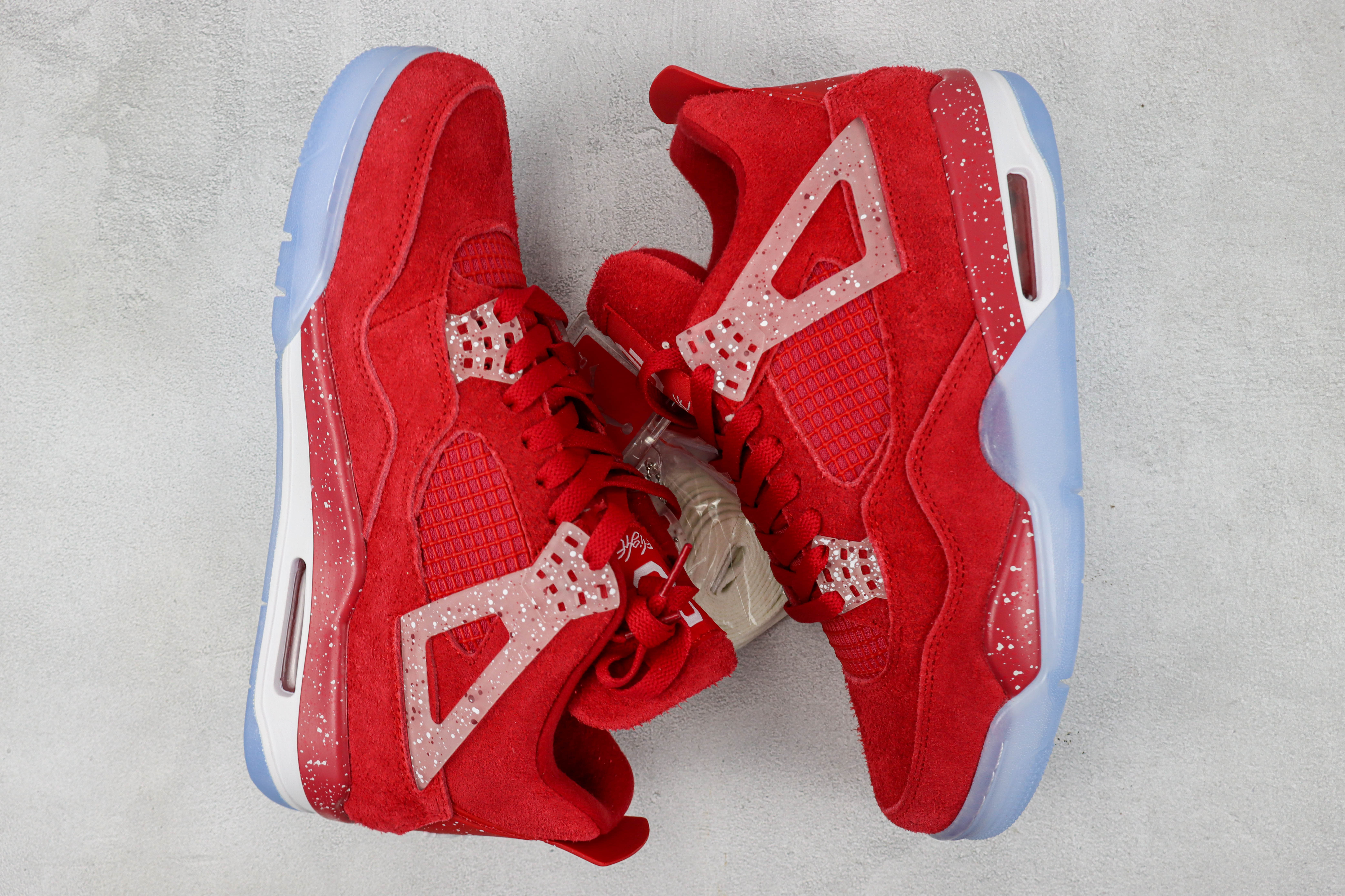 Air Jordan 4 Retro Wine red ink splashing