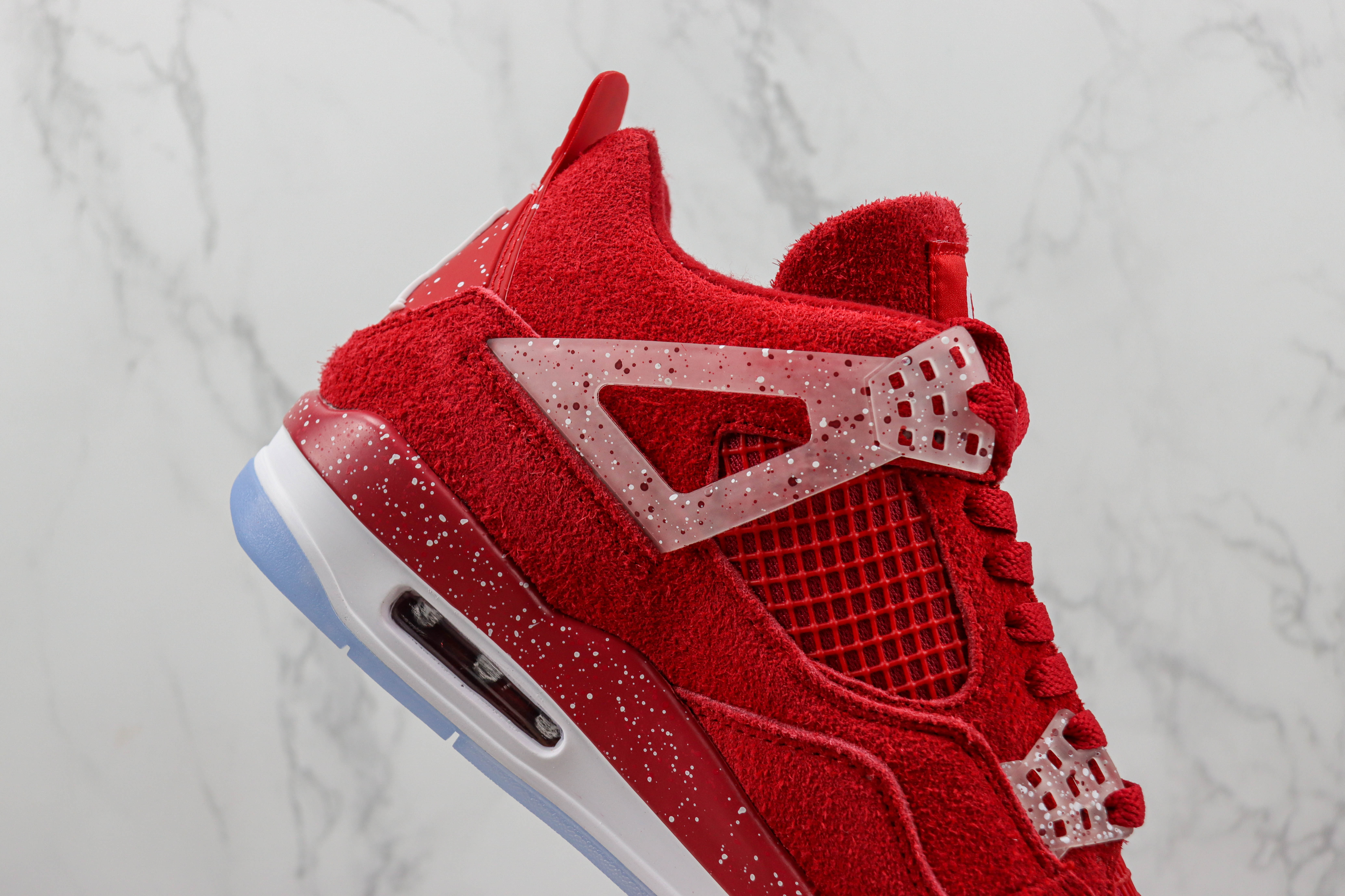 Air Jordan 4 Retro Wine red ink splashing