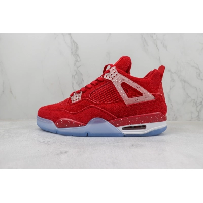 Air Jordan 4 Retro Wine red ink splashing 01