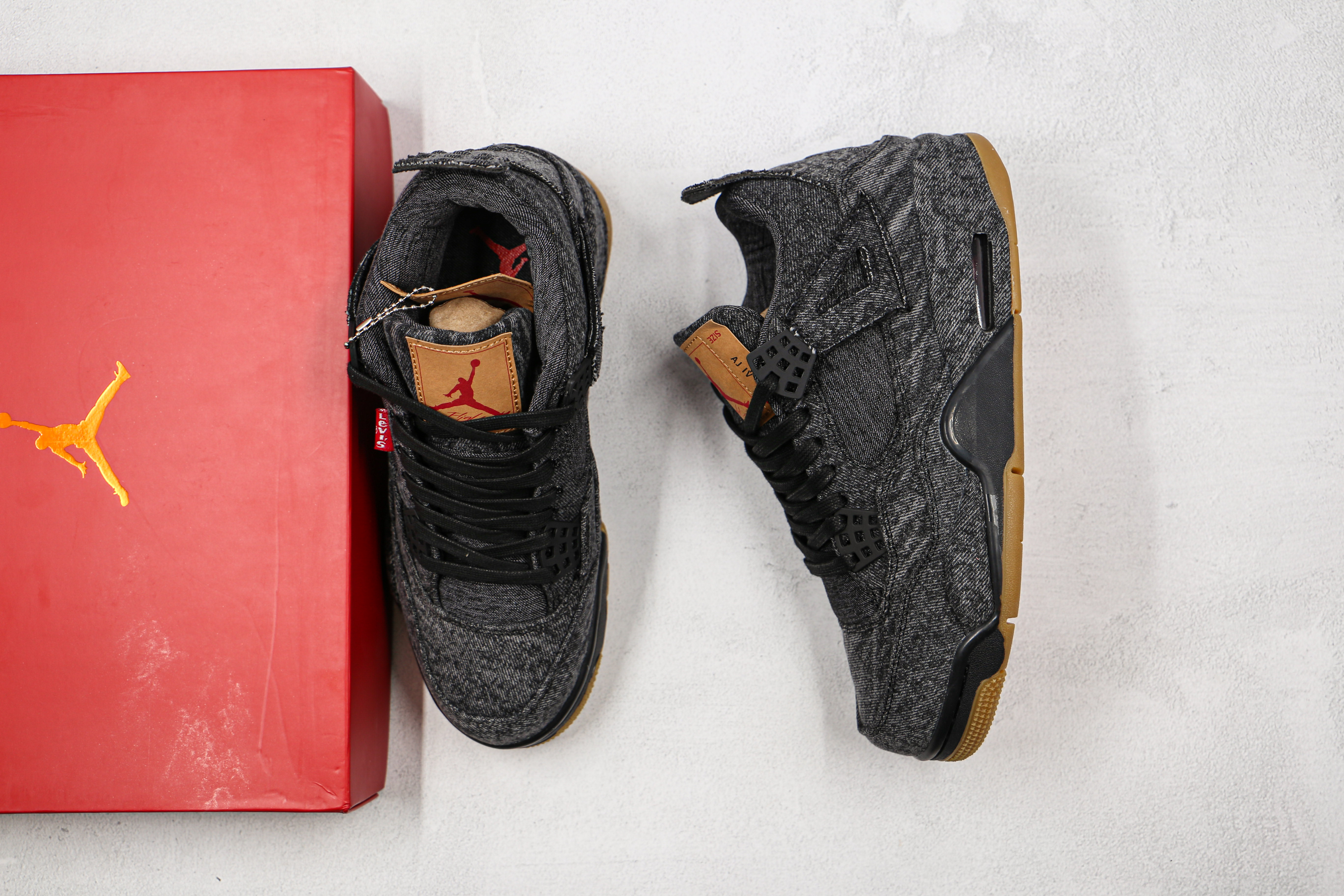 Levis x Air Jordan 4 Levi's Black