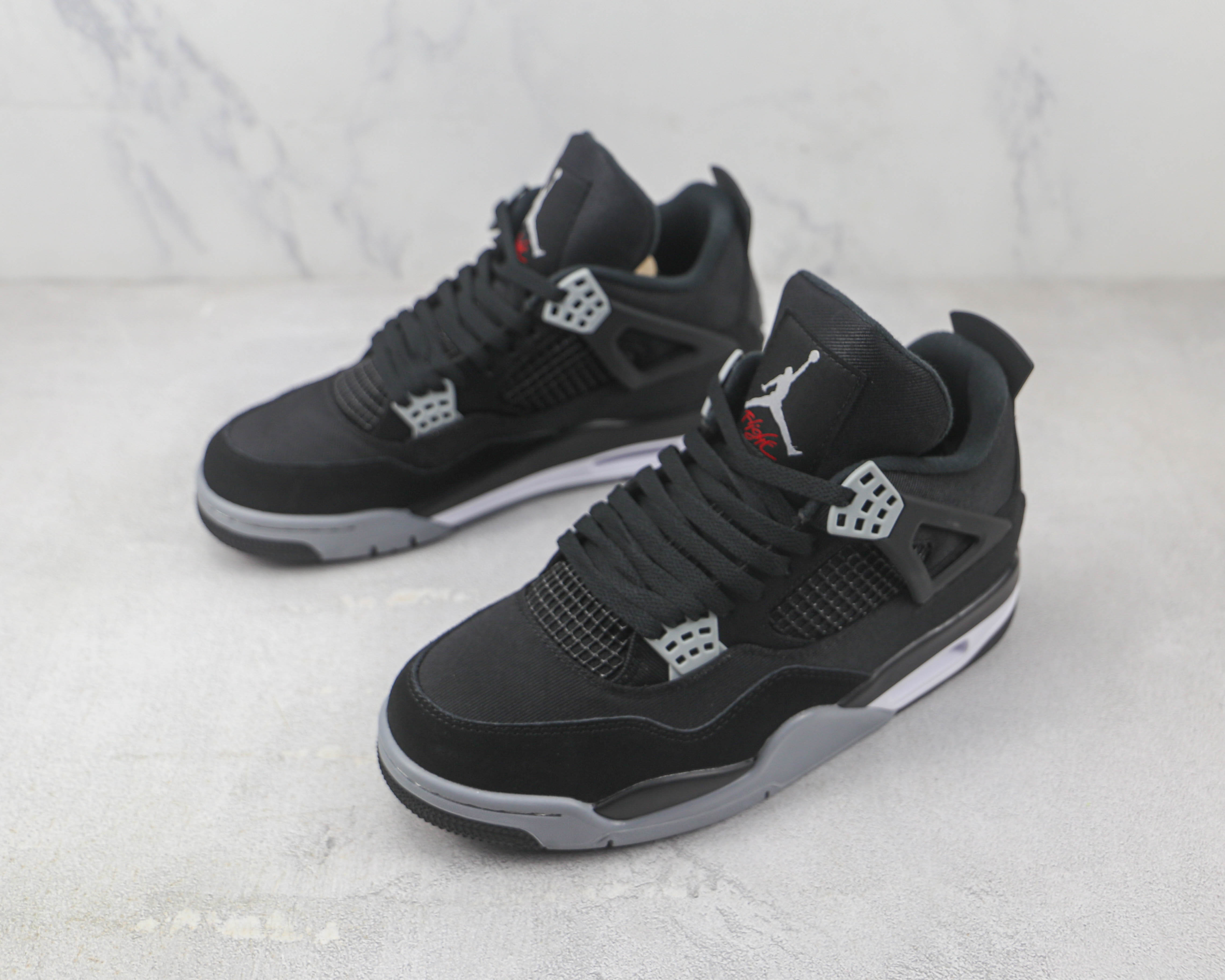 Air Jordan 4 Retro Black Canvas