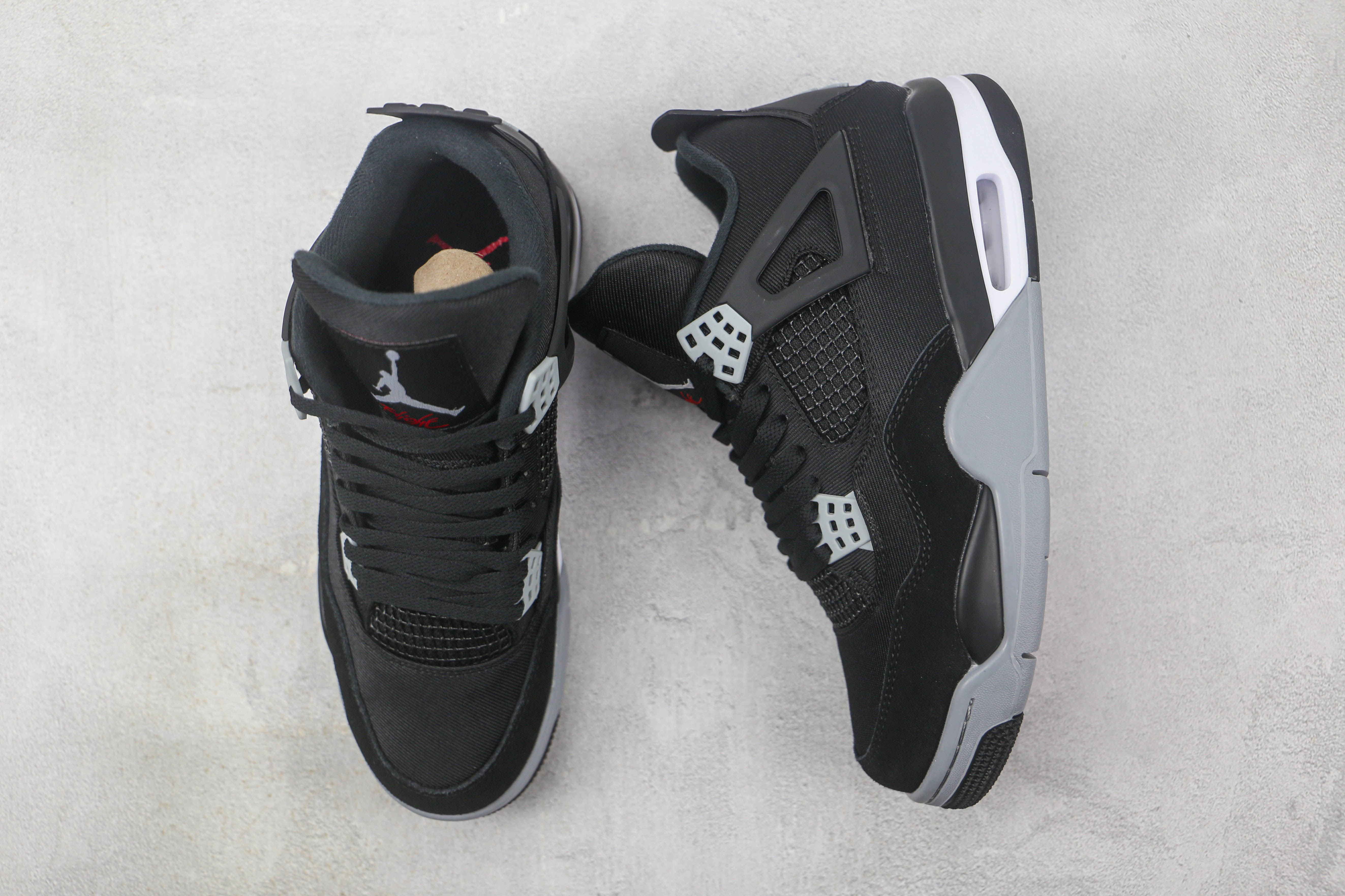 Air Jordan 4 Retro Black Canvas
