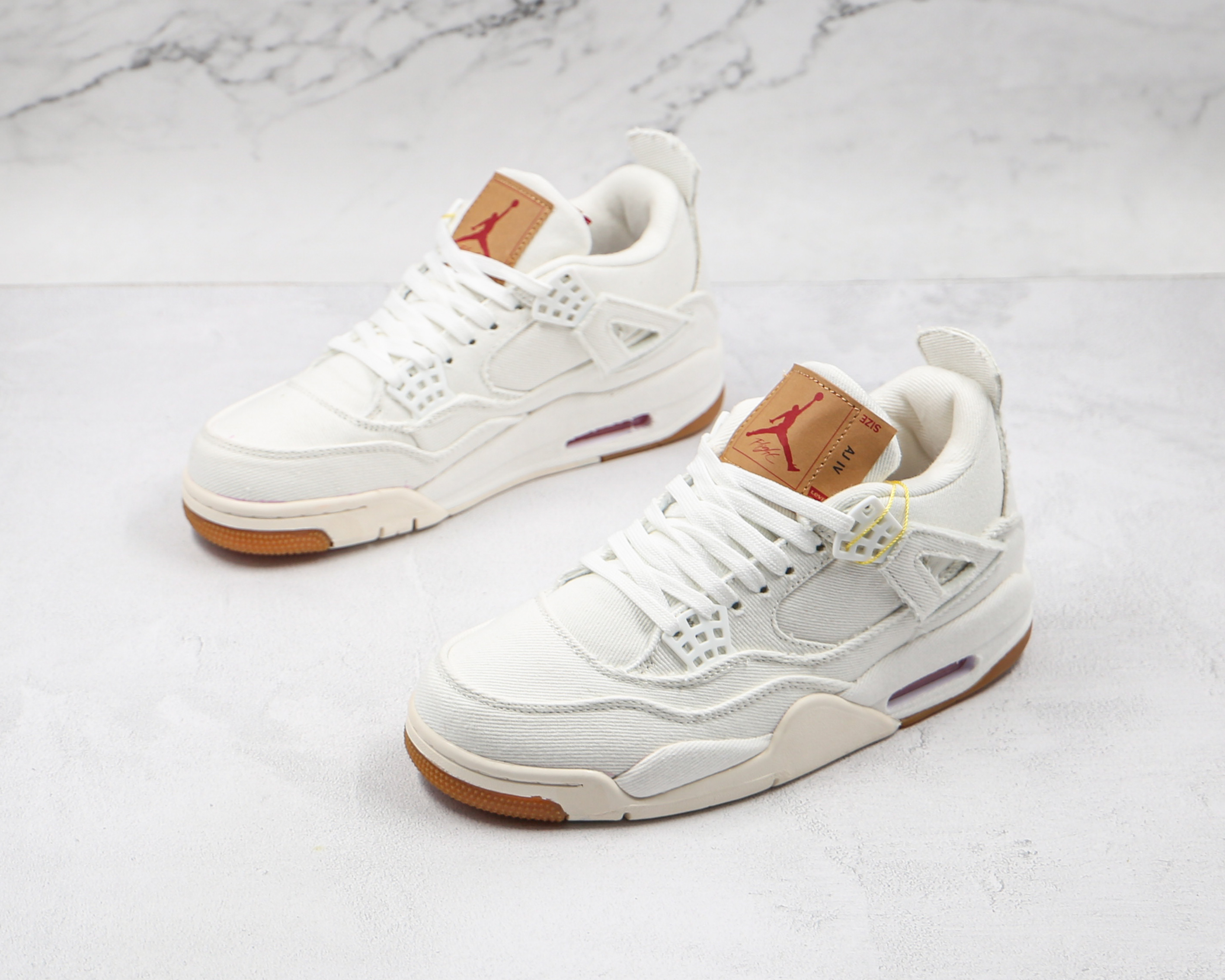 Levis x Air Jordan 4 Levi's White
