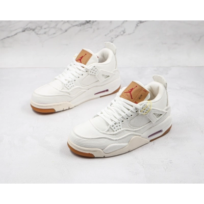 Levis x Air Jordan 4 Levi's White 02