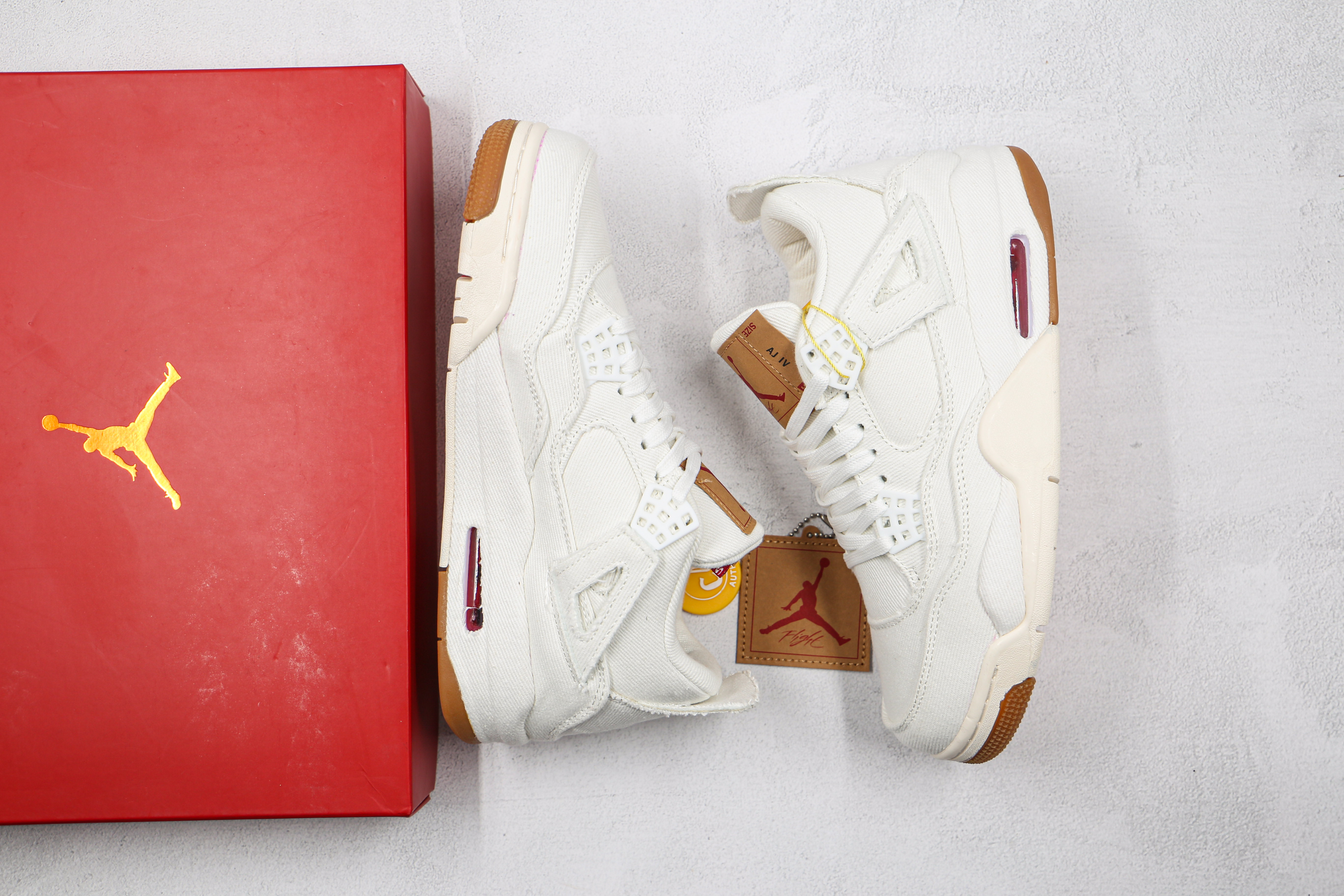 Levis x Air Jordan 4 Levi's White