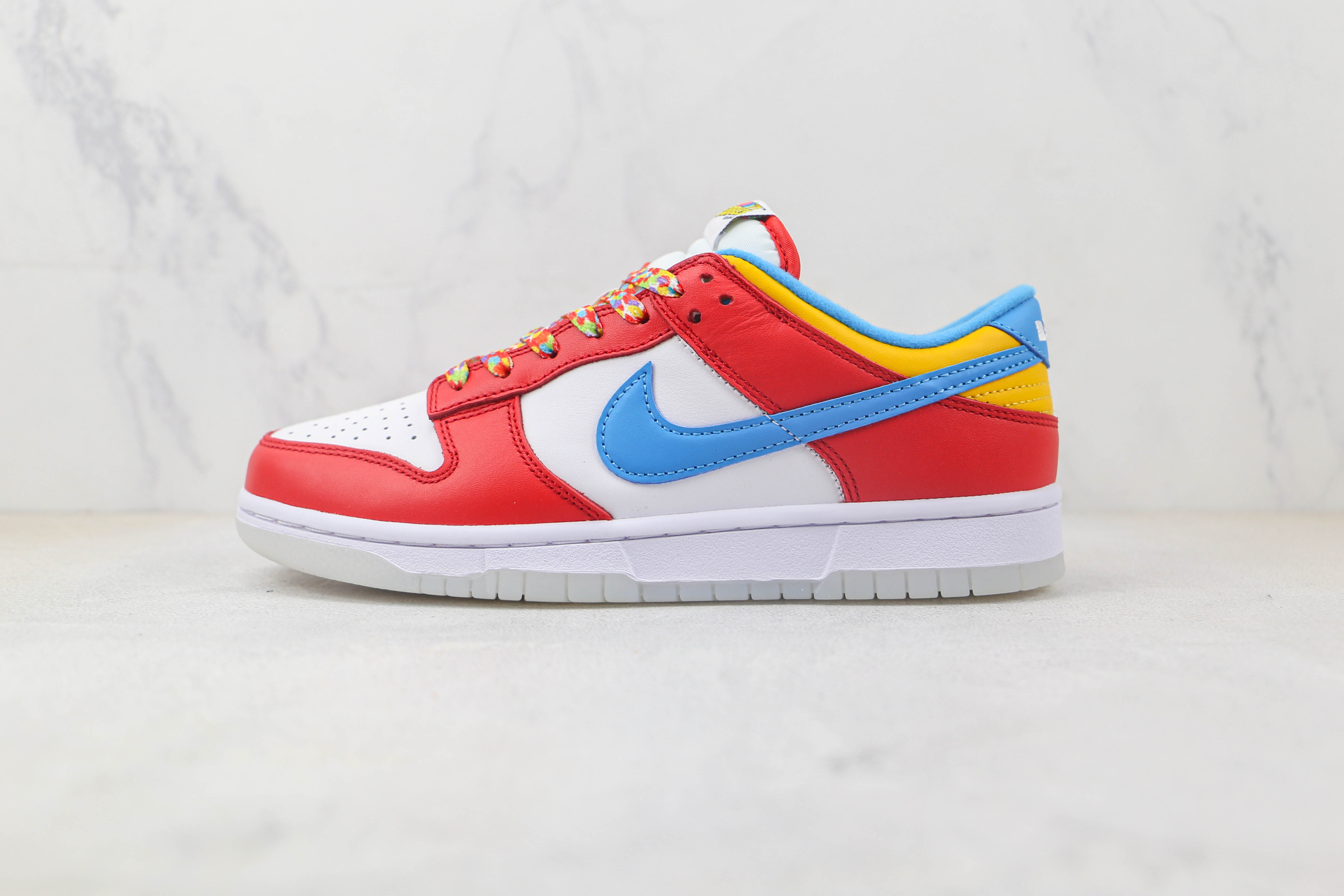 Nike Dunk Low White, red And Blue