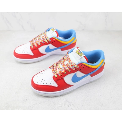 Nike Dunk Low White, red And Blue 02