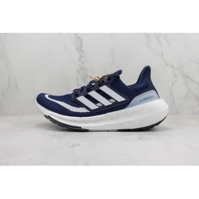 Adidas Ultra Boost 2023 LIGHT Black And White Blue and white bars 01