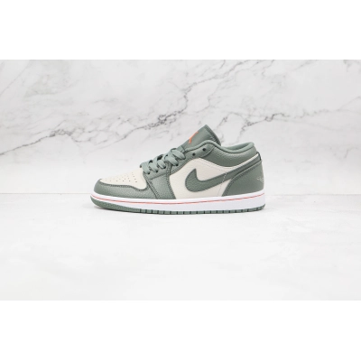 Air Jordan 1 Low Bean Paste Green 01