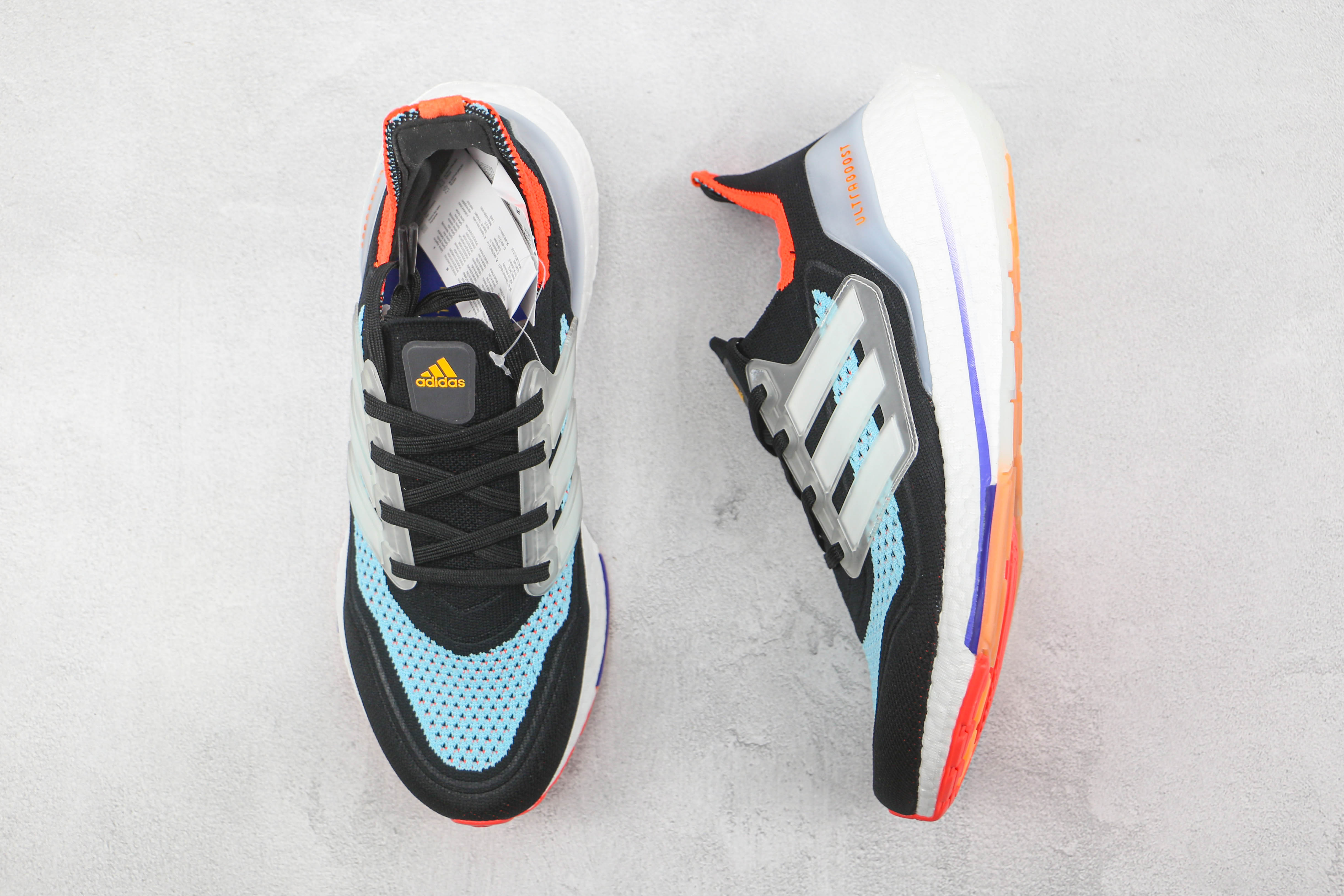 Adidas Ultra Boost 2021 Black Blue Orange