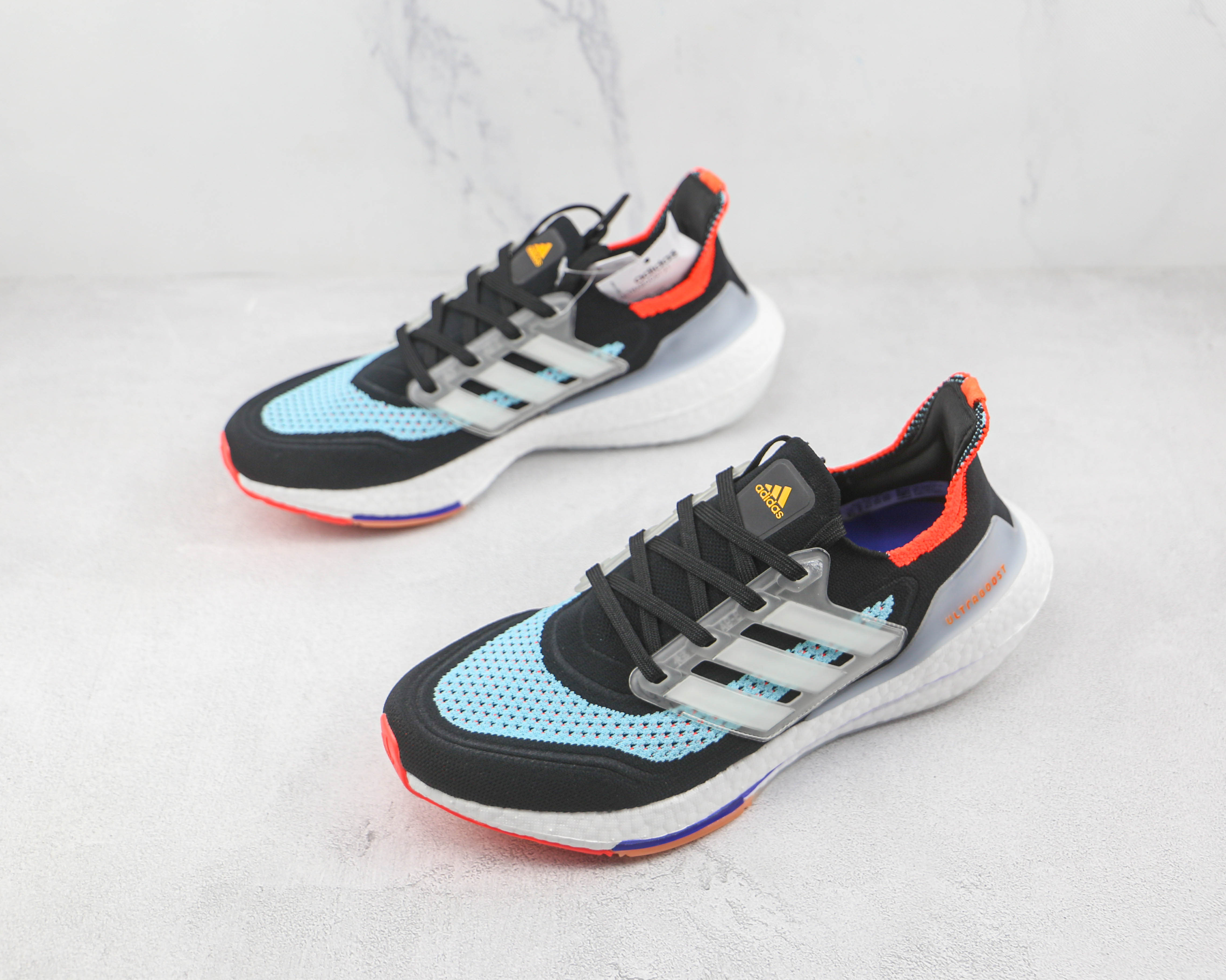 Adidas Ultra Boost 2021 Black Blue Orange