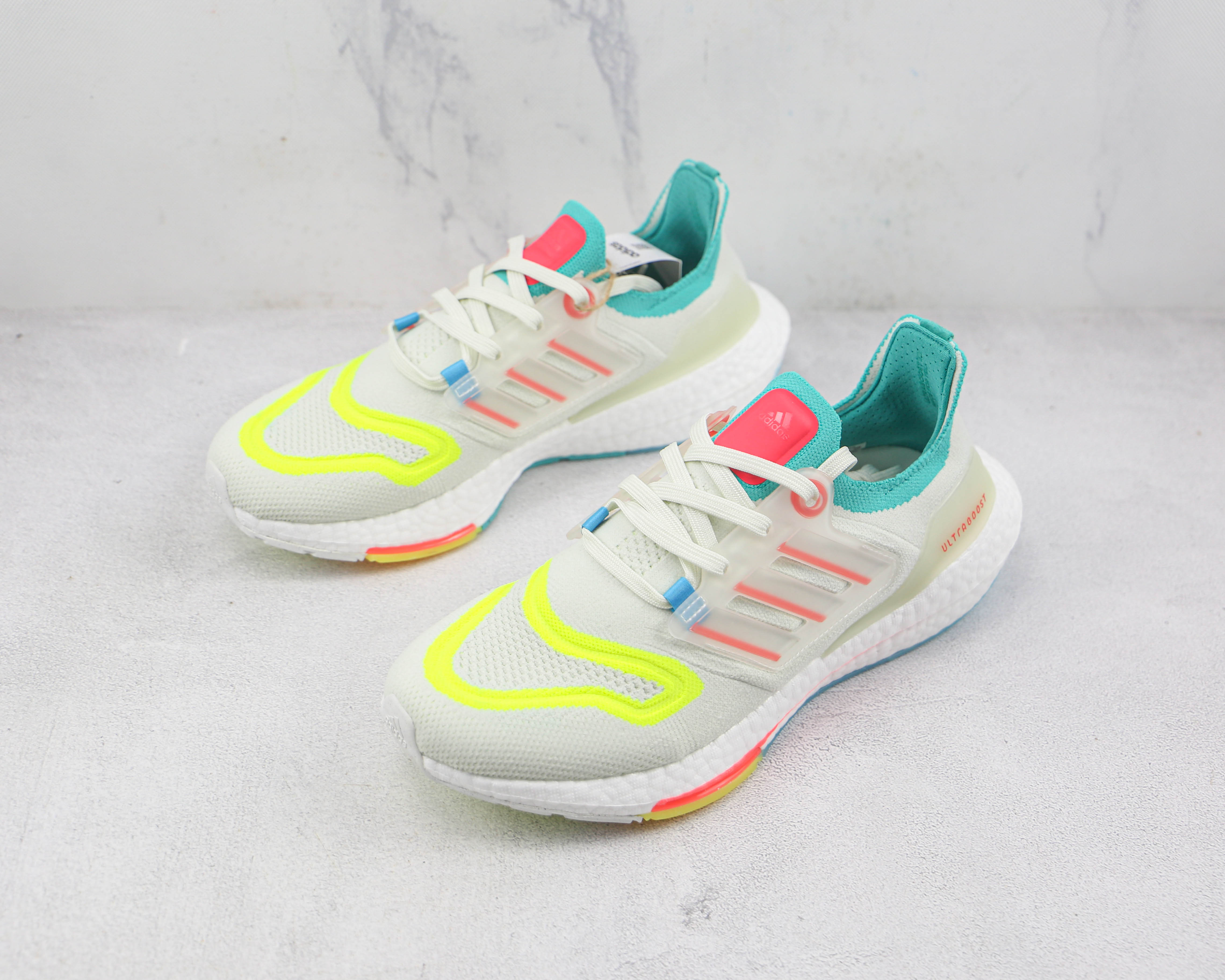 Adidas Ultra Boost 2022 White Blue Yellow