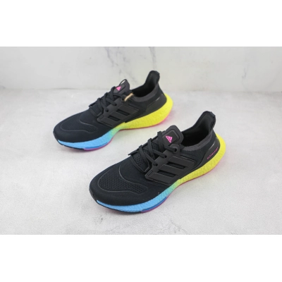 Adidas Ultra Boost 2022 Black Gradient Yellow 02
