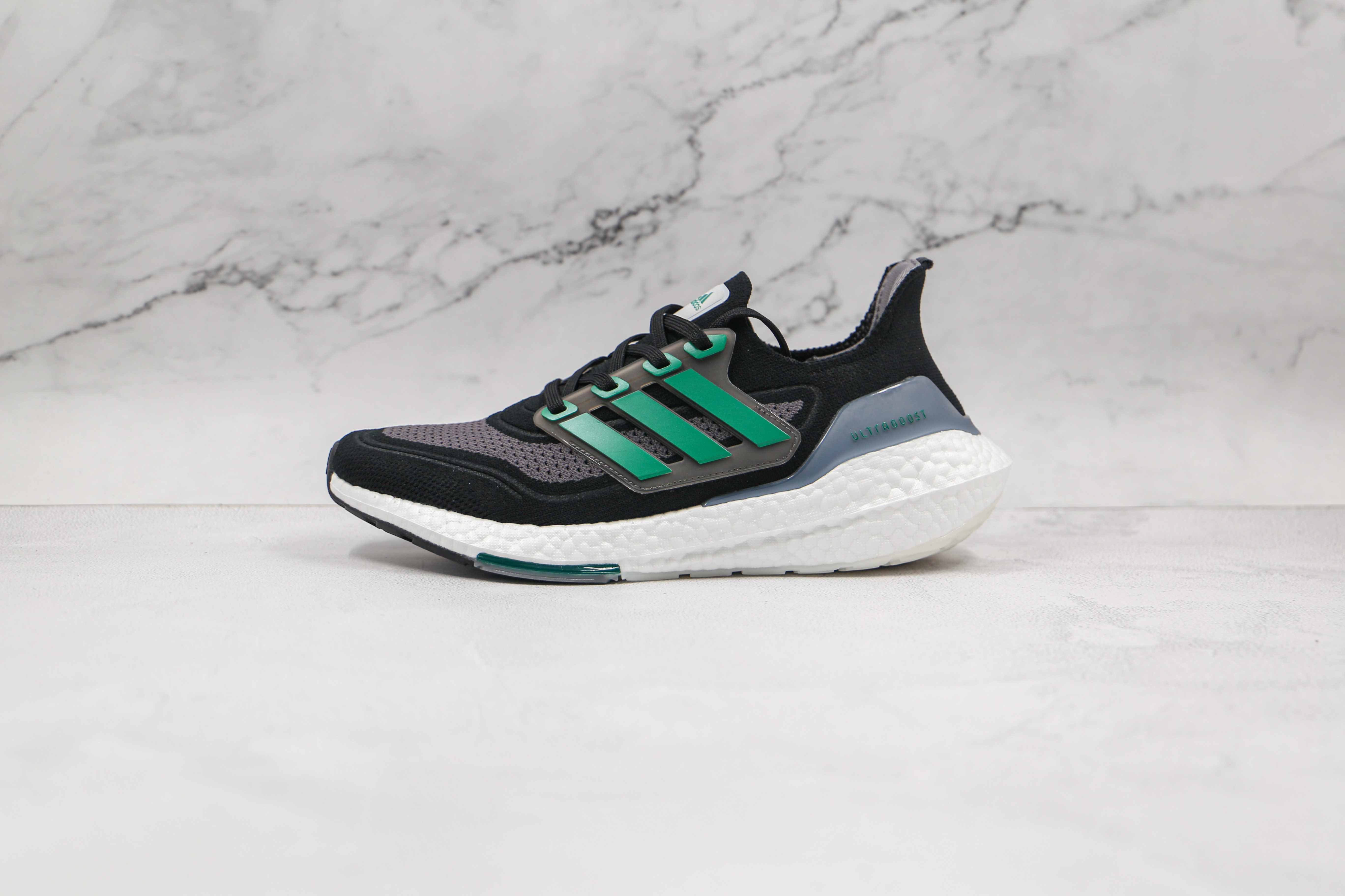 Adidas Ultra Boost 2021 Black and Sub Green