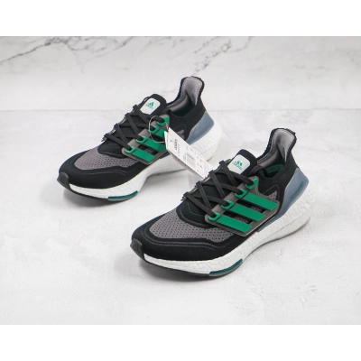Adidas Ultra Boost 2021 Black and Sub Green 02