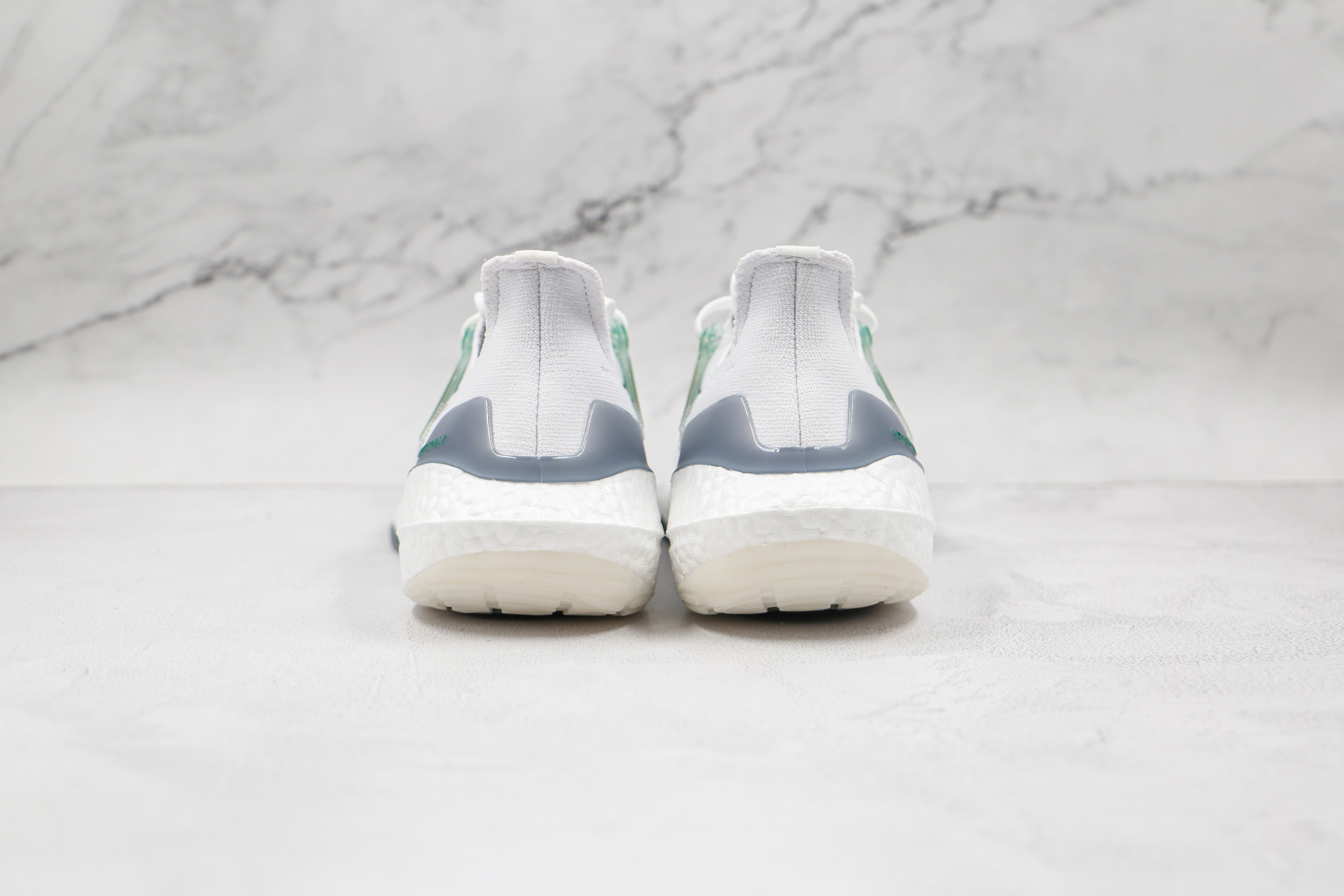 Adidas Ultra Boost 2021 White and Sub Green