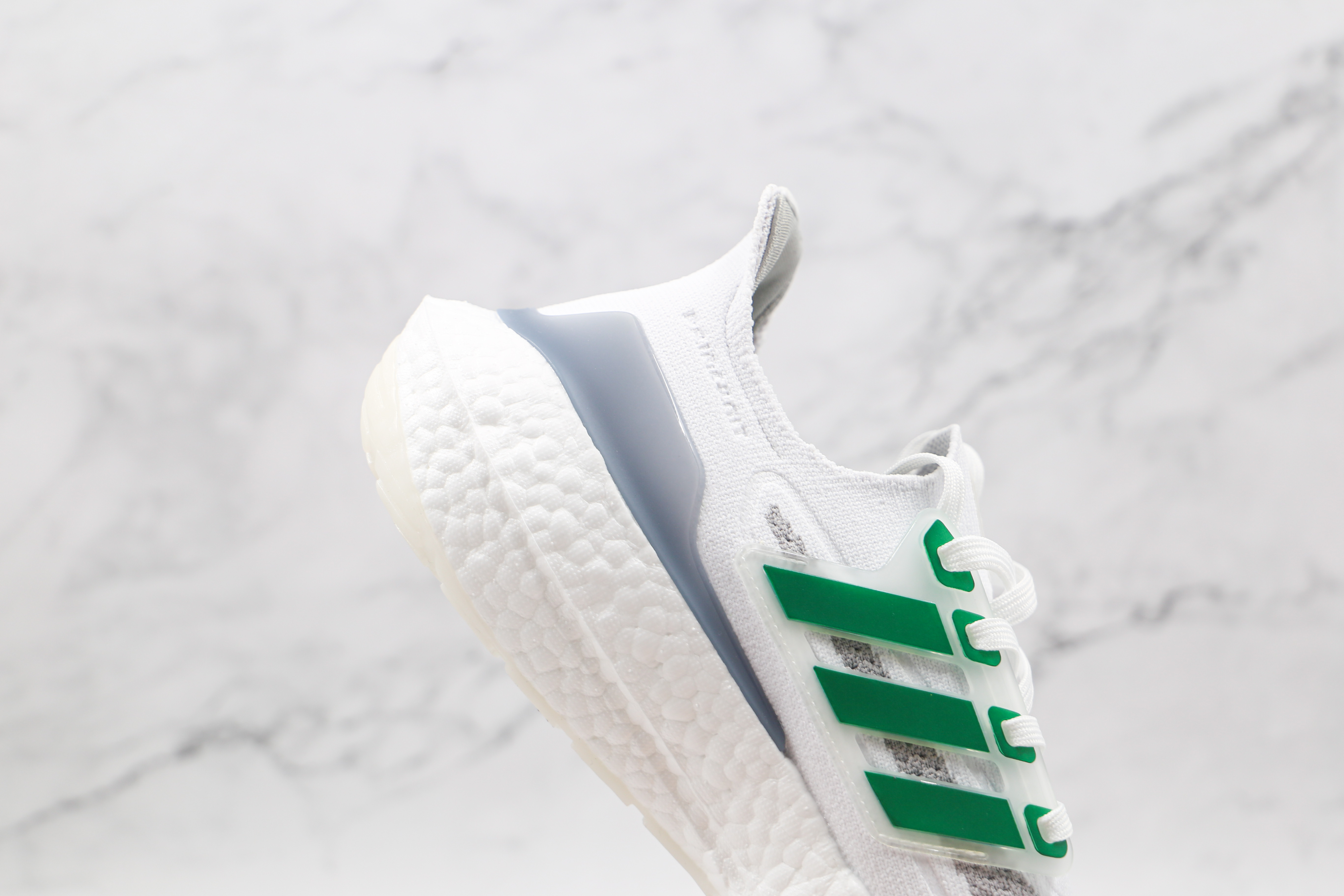 Adidas Ultra Boost 2021 White and Sub Green