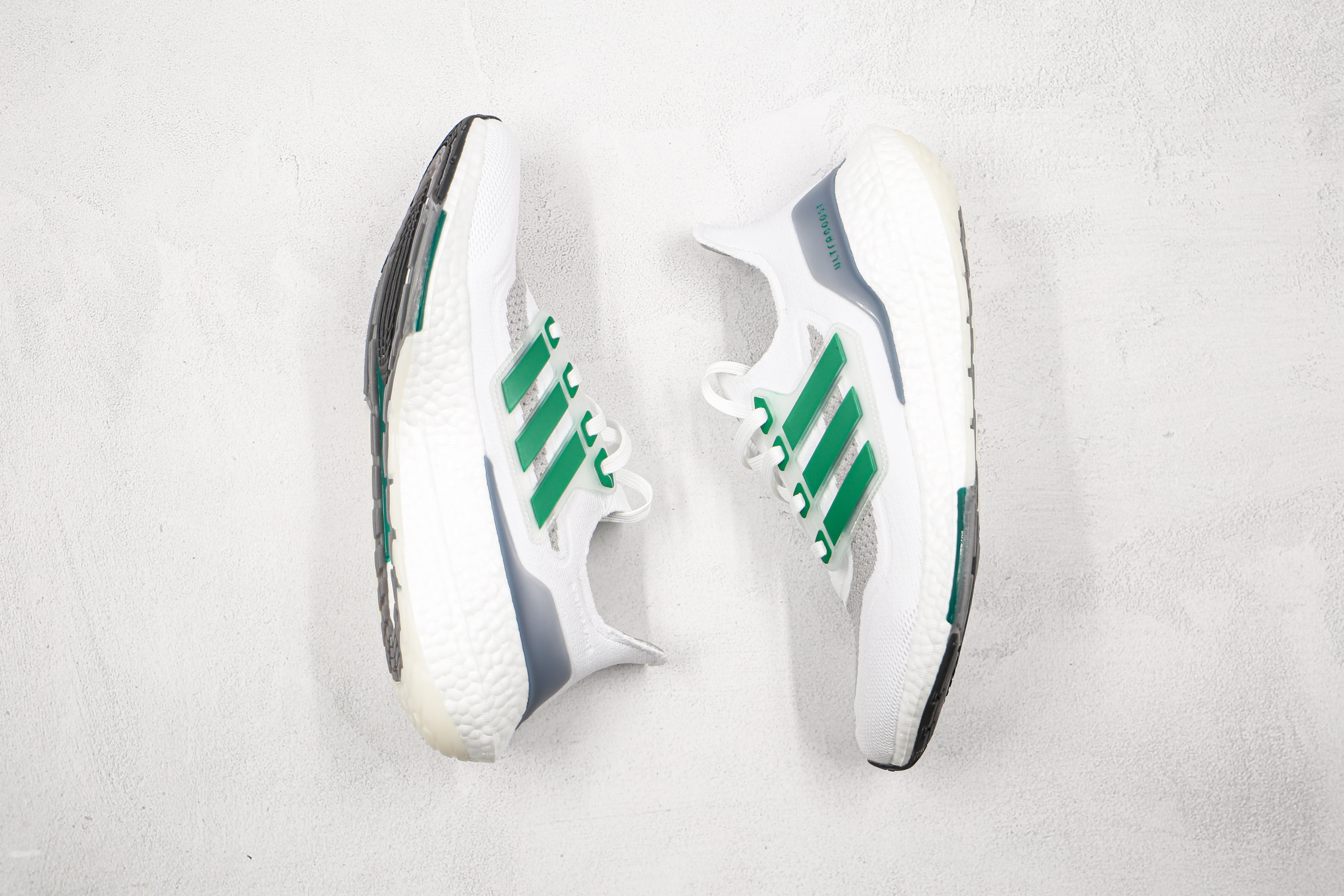 Adidas Ultra Boost 2021 White and Sub Green