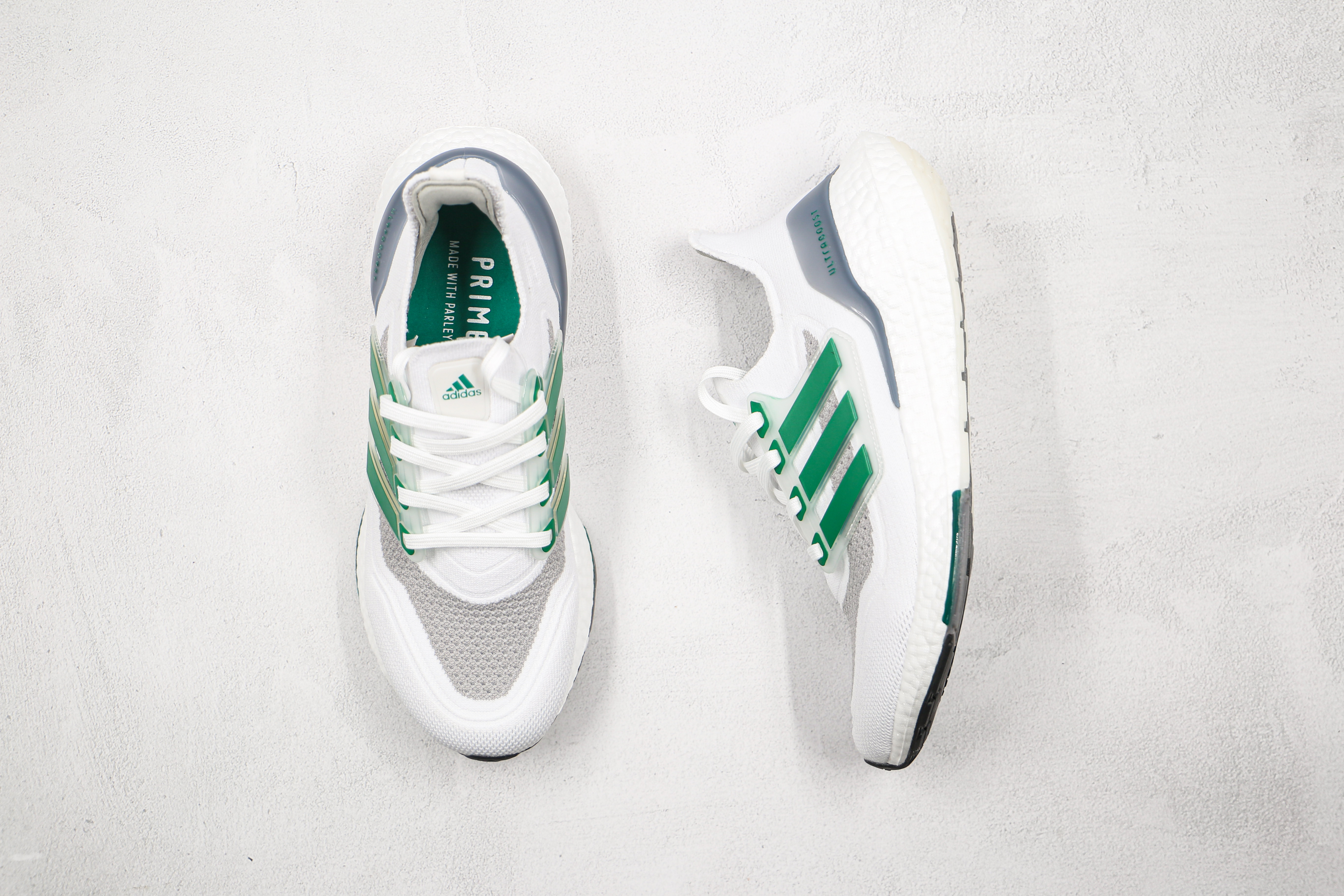 Adidas Ultra Boost 2021 White and Sub Green