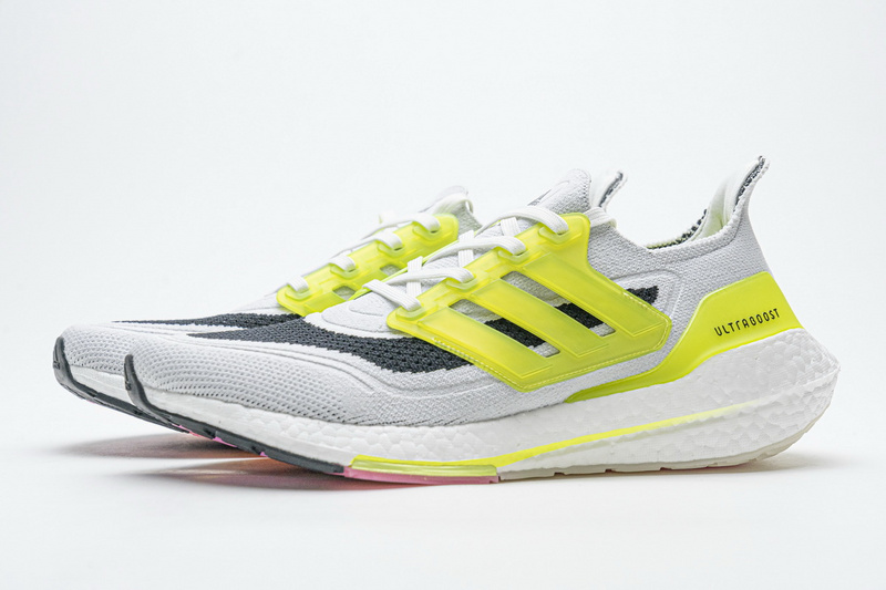 Adidas Ultra Boost 2021 White Grey Yellow