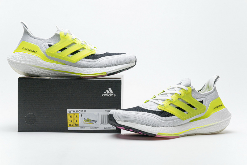 Adidas Ultra Boost 2021 White Grey Yellow