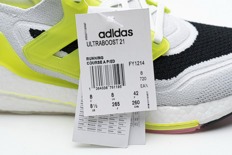Adidas Ultra Boost 2021 White Grey Yellow