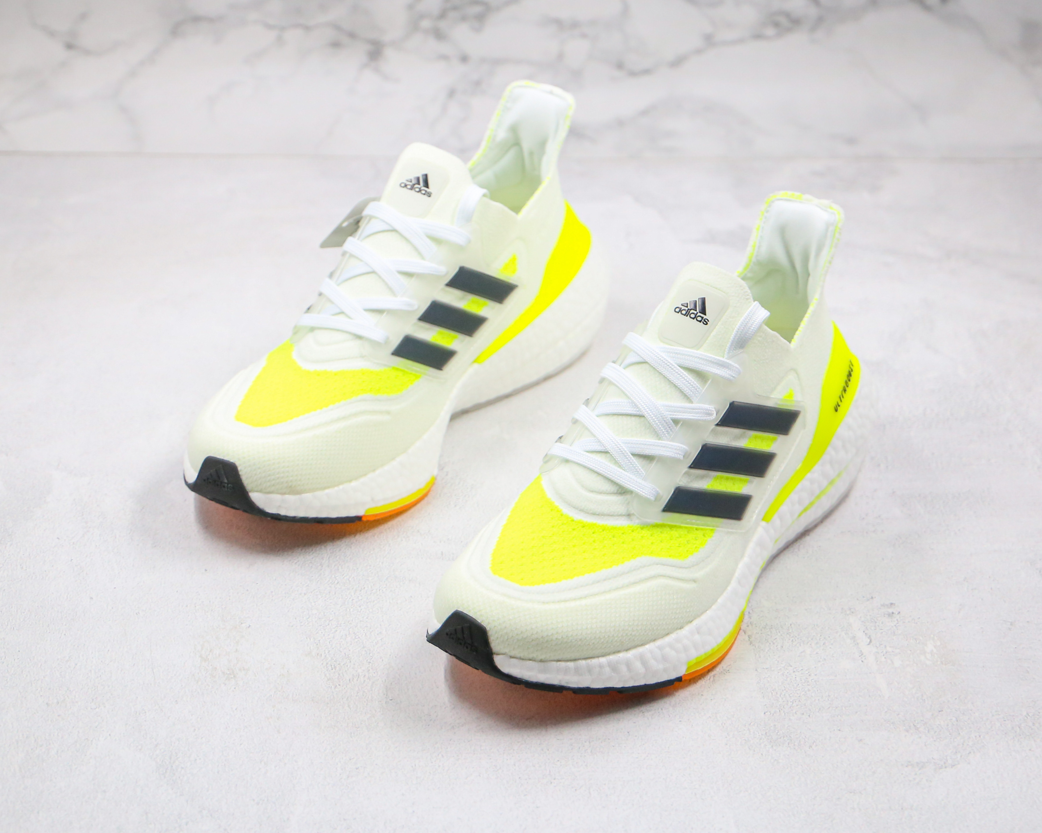 Adidas Ultra Boost 2021 White Yellow Black