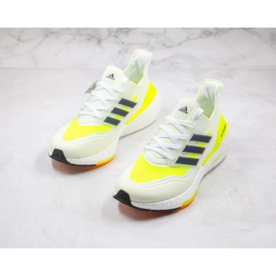 Adidas Ultra Boost 2021 White Yellow Black 02