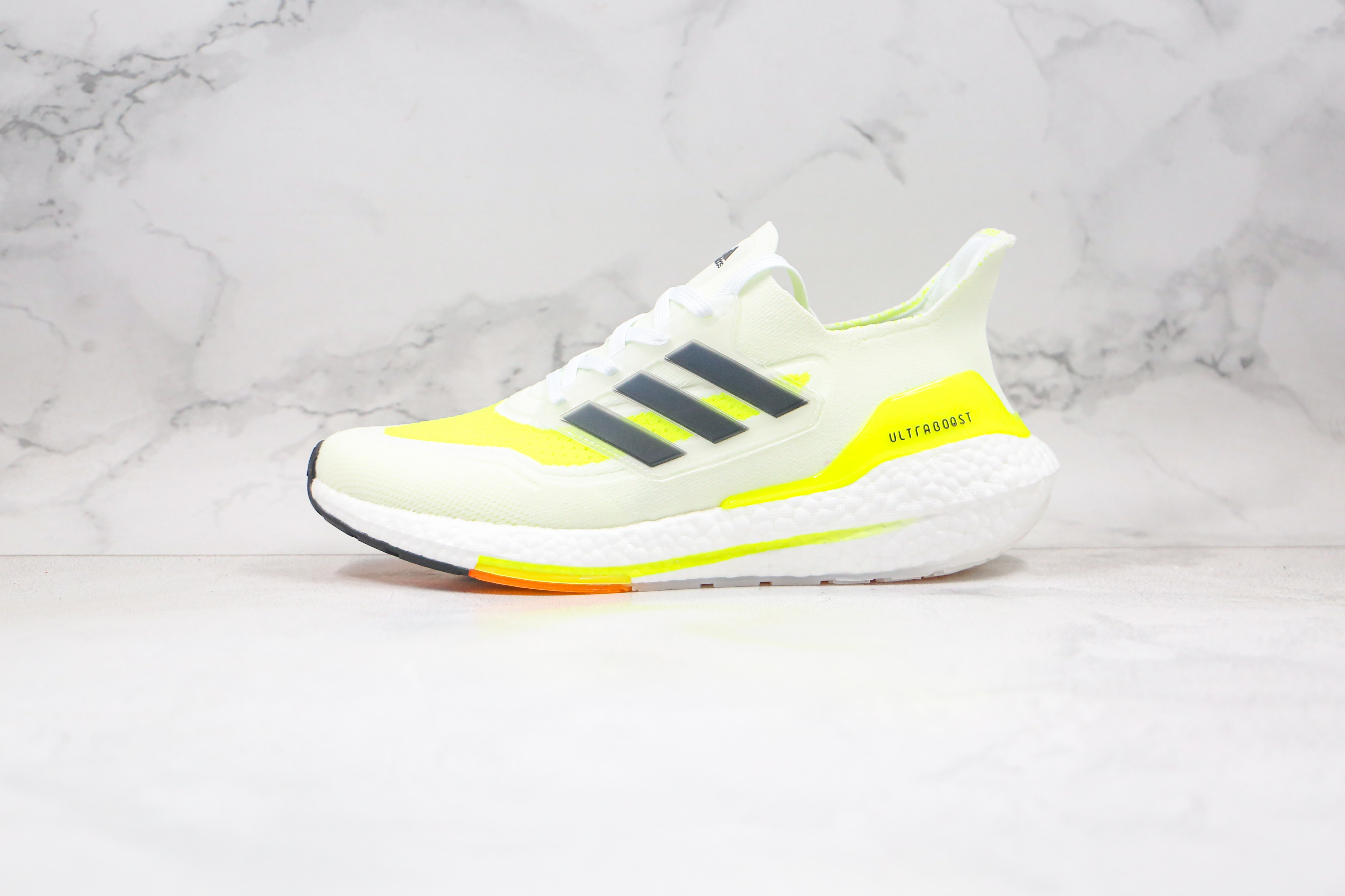 Adidas Ultra Boost 2021 White Yellow Black