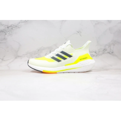 Adidas Ultra Boost 2021 White Yellow Black 01