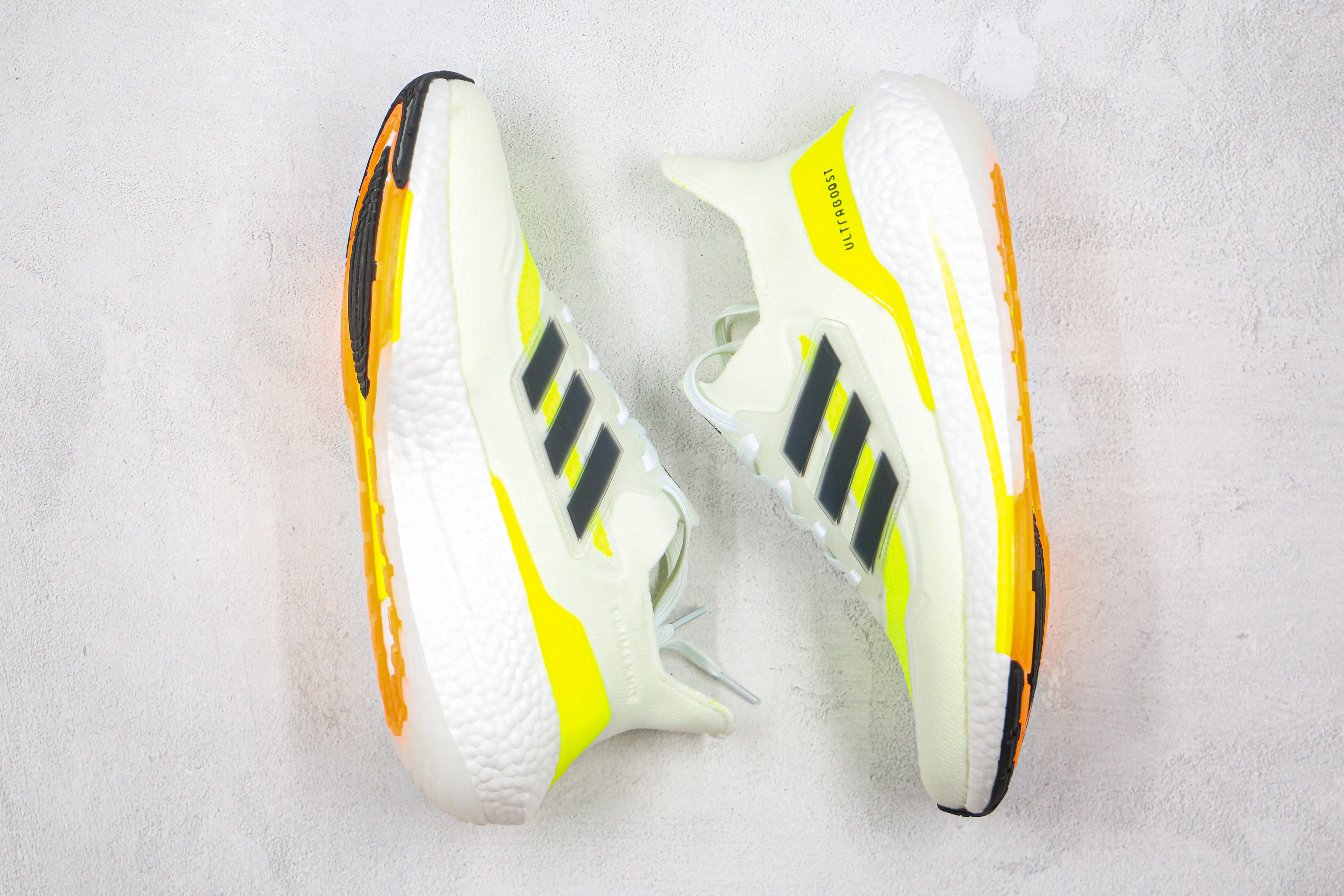 Adidas Ultra Boost 2021 White Yellow Black