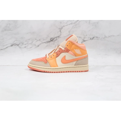 Air Jordan 1 Mid Apricot Orange 01