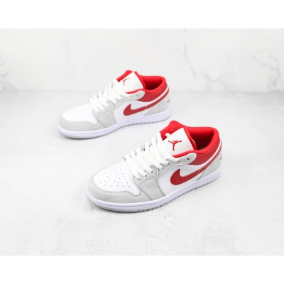 Air Jordan 1 Low Light Smoke Grey Gym Red 02