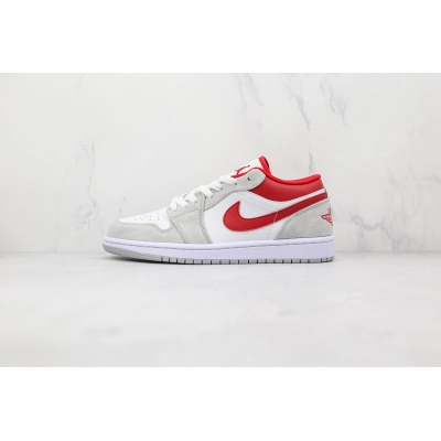 Air Jordan 1 Low Light Smoke Grey Gym Red 01