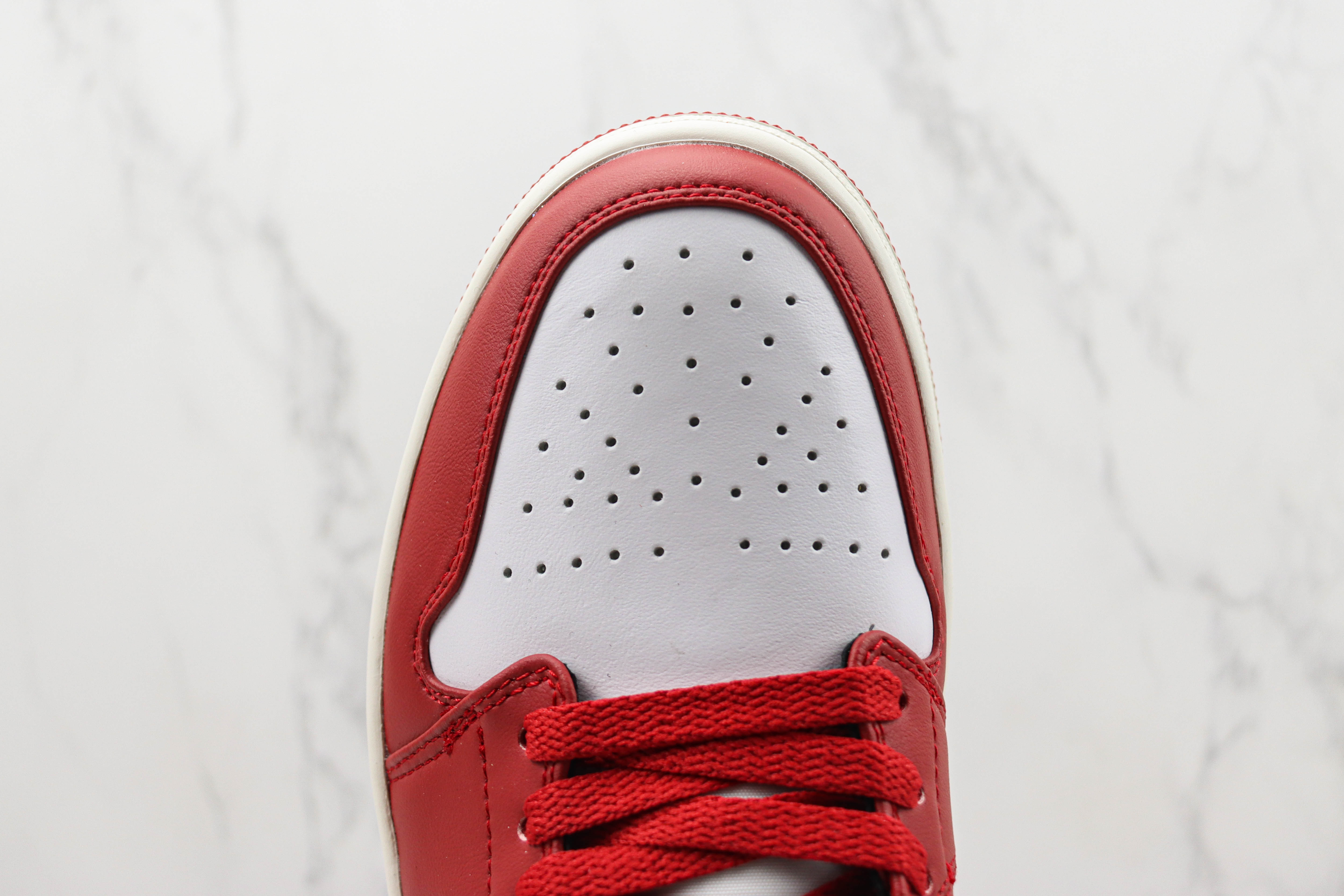 Air Jordan aj1 Low White, Red, And Black