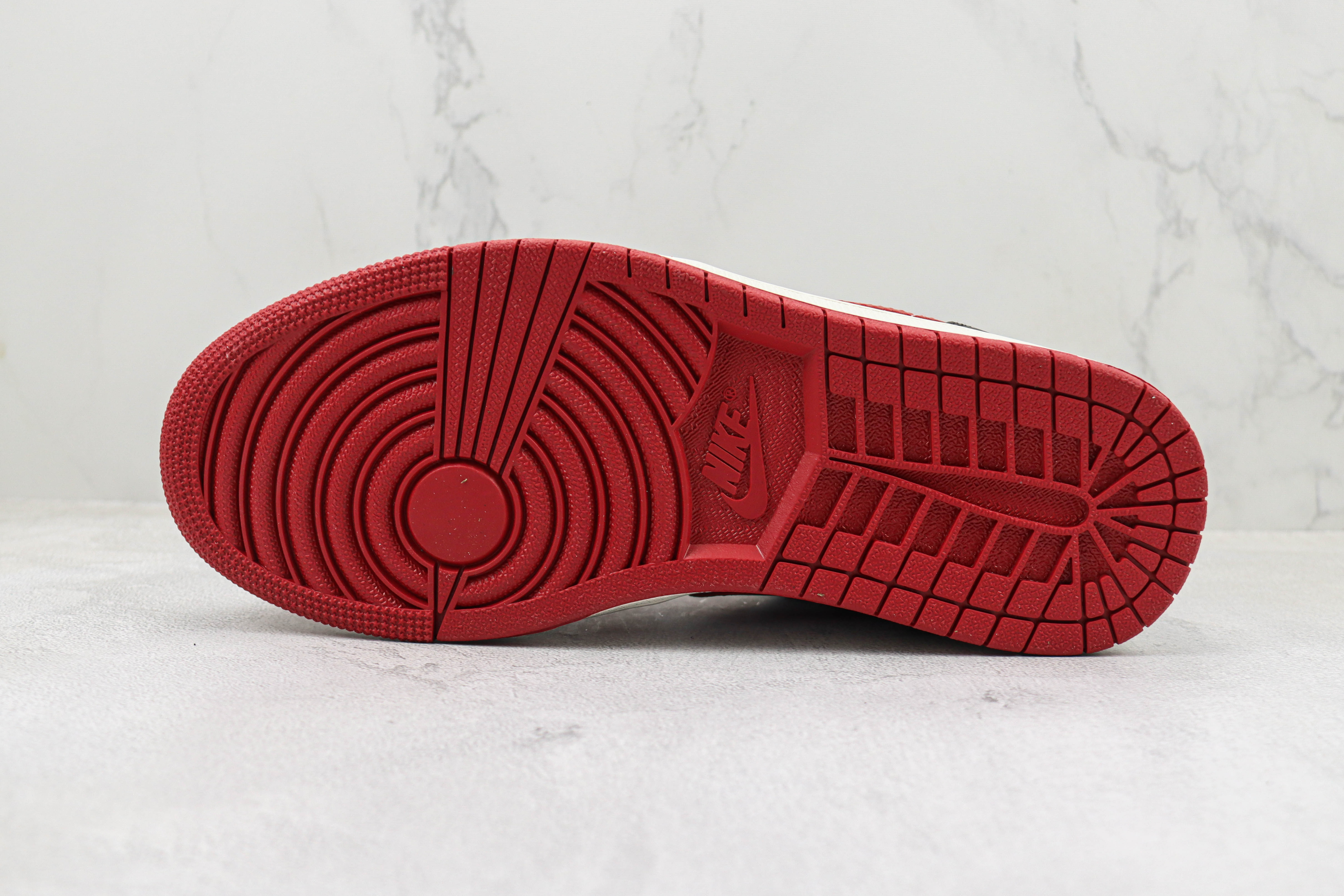 Air Jordan aj1 Low White, Red, And Black