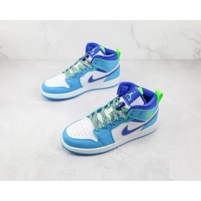 Air Jordan 1 Mid SE (GS) Sprite 02