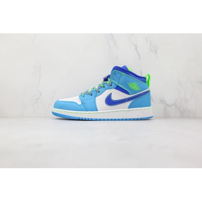 Air Jordan 1 Mid SE (GS) Sprite 01