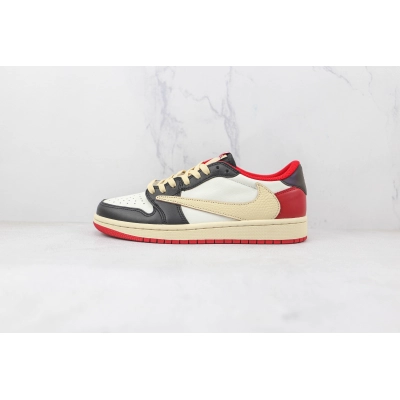 Travis Scott x Air Jordan 1 Low Black Red 01