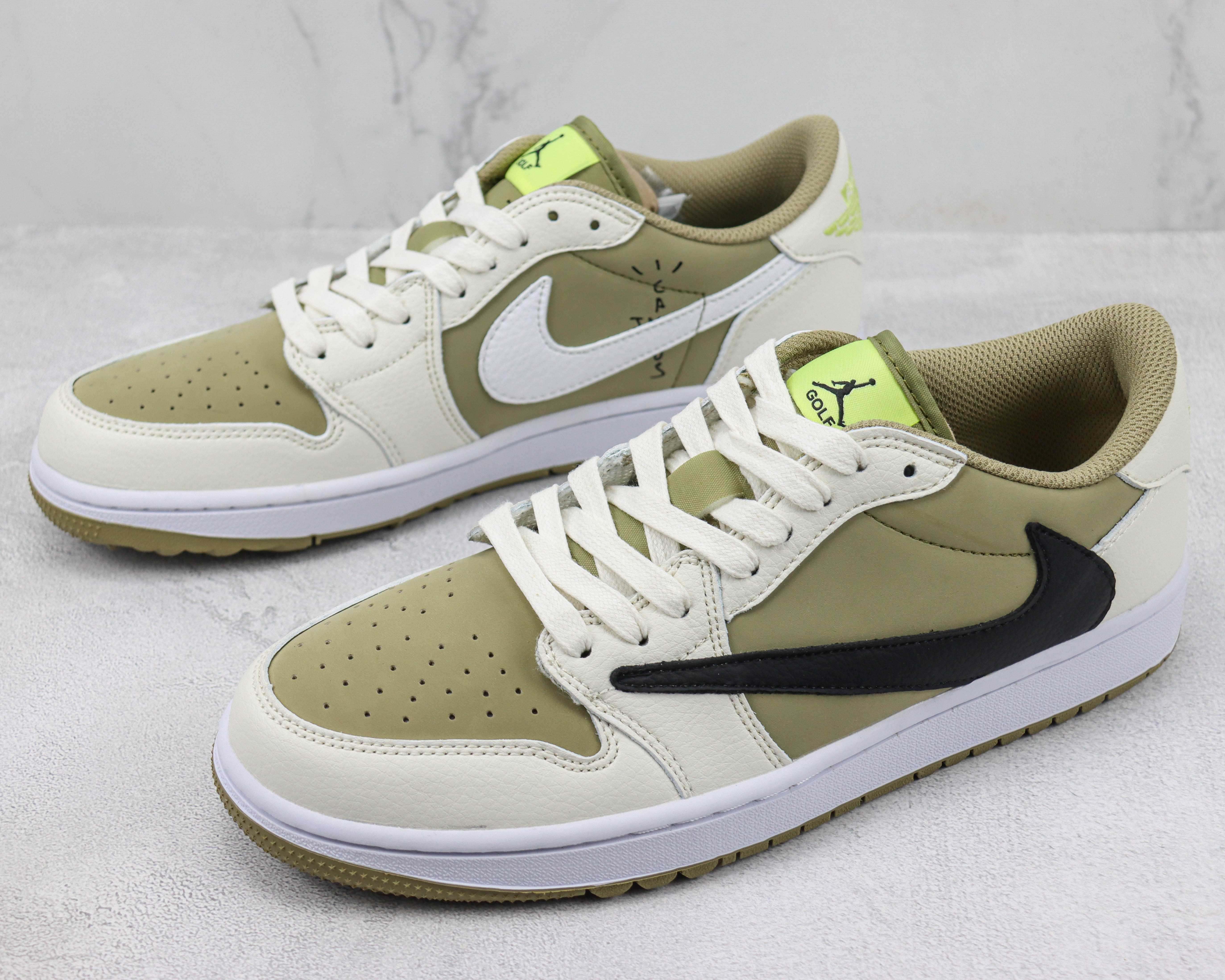 Travis Scott x Air Jordan 1 Low Golf “Olive”